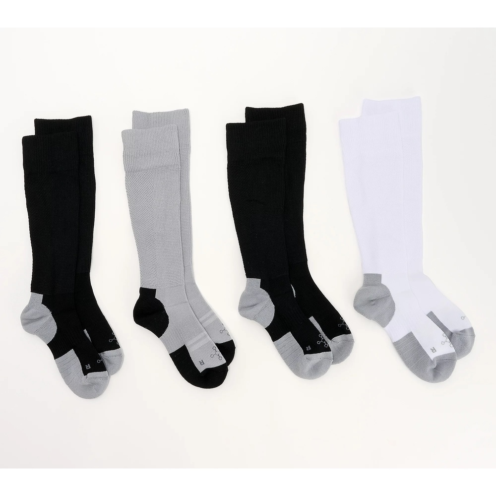Tommie Copper 4Pk ErgoFit Compression WOTC Socks Basic - Small